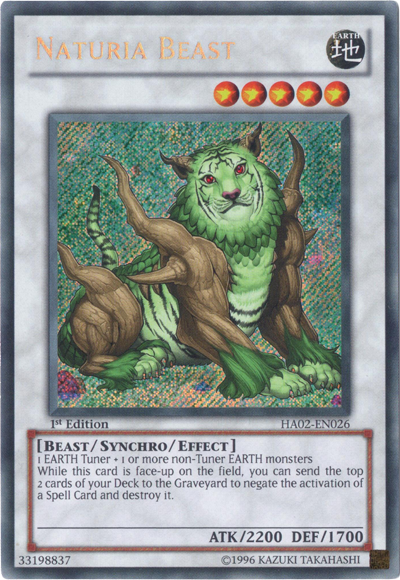 Naturia Beast [HA02-EN026] Secret Rare - PCA Designer Toys