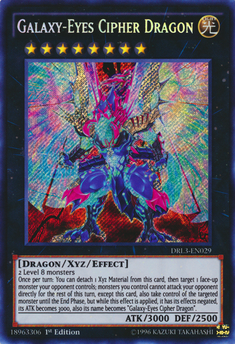 Galaxy-Eyes Cipher Dragon [DRL3-EN029] Secret Rare - PCA Designer Toys
