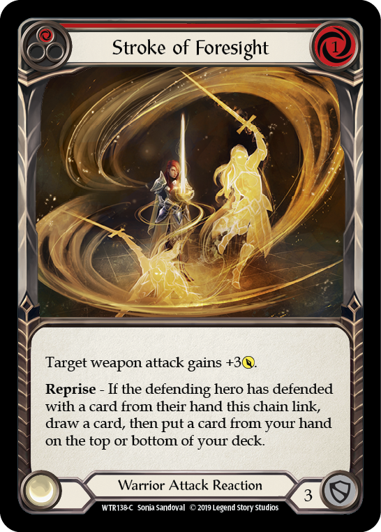 Stroke of Foresight (Red) [WTR138-C] (Welcome to Rathe)  Alpha Print Rainbow Foil - PCA Designer Toys