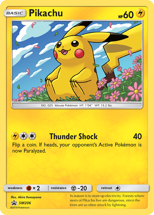 Pikachu (SM206) [Sun & Moon: Black Star Promos] - PCA Designer Toys