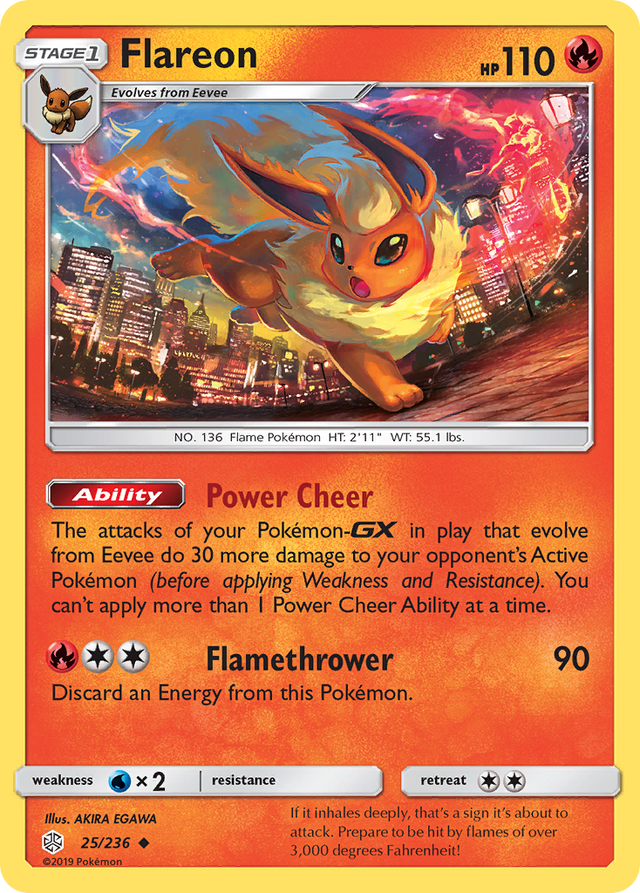 Flareon (25/236) [Sun & Moon: Cosmic Eclipse] - PCA Designer Toys