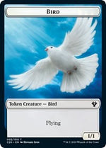 Bird // Dinosaur Cat Double-sided Token [Commander 2020 Tokens]