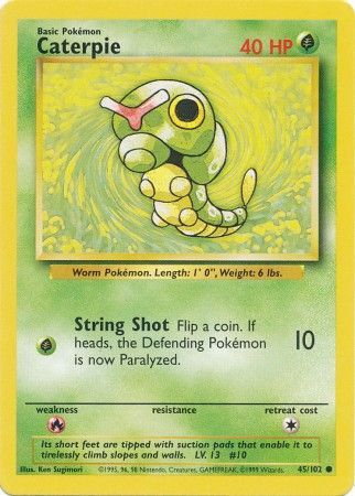 Caterpie (45/102) [Base Set Unlimited] - PCA Designer Toys