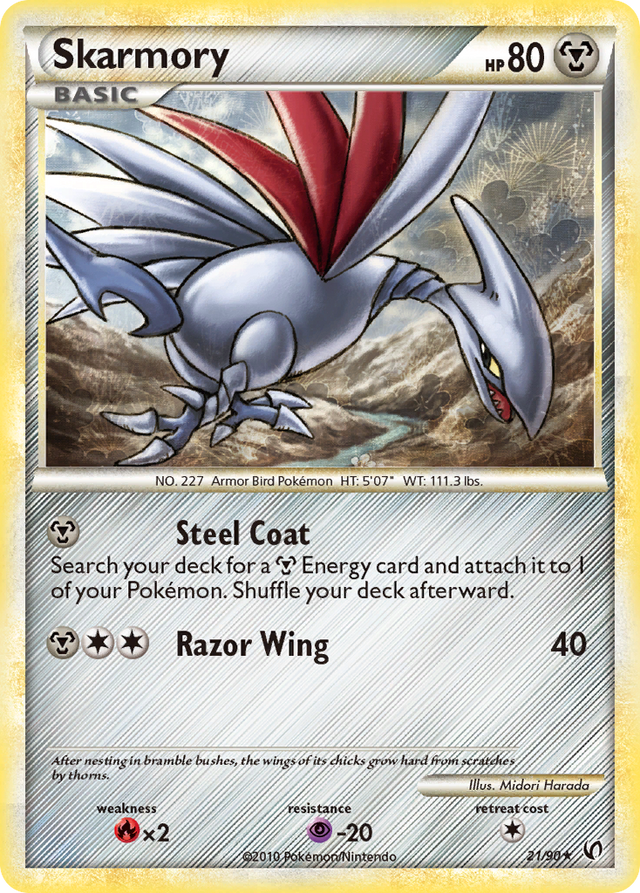 Skarmory (21/90) [HeartGold & SoulSilver: Undaunted] - PCA Designer Toys