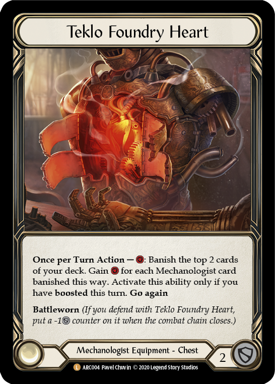 Teklo Foundry Heart [U-ARC004] (Arcane Rising Unlimited)  Unlimited Rainbow Foil - PCA Designer Toys