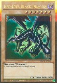 Red-Eyes Black Dragon [MAGO-EN003] Gold Rare - PCA Designer Toys