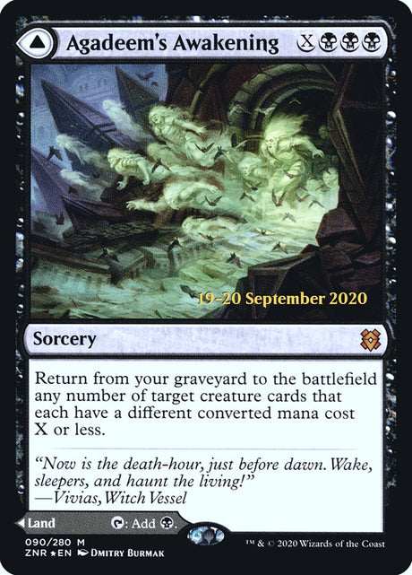 Agadeem's Awakening // Agadeem, the Undercrypt [Zendikar Rising Prerelease Promos] - PCA Designer Toys