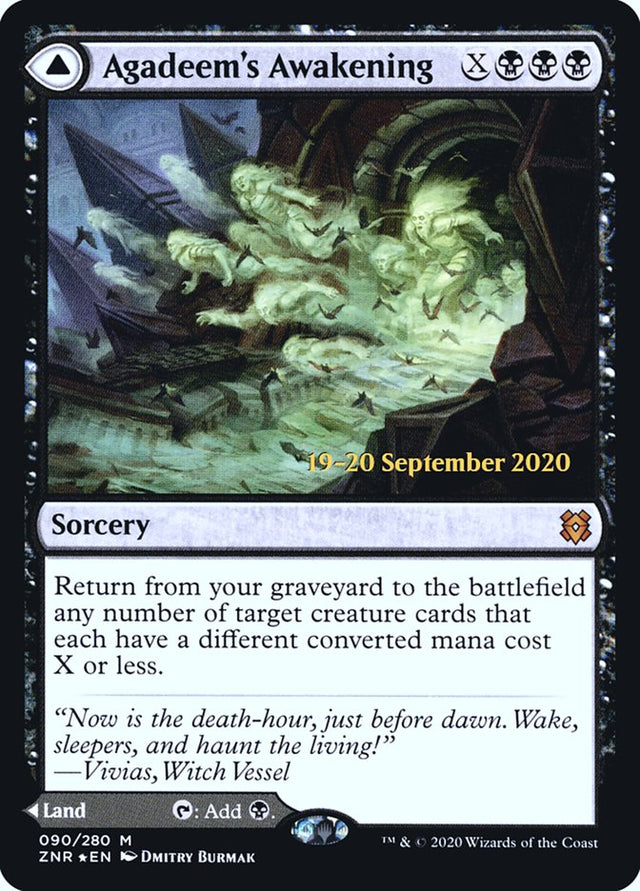 Agadeem's Awakening // Agadeem, the Undercrypt [Zendikar Rising Prerelease Promos] - PCA Designer Toys
