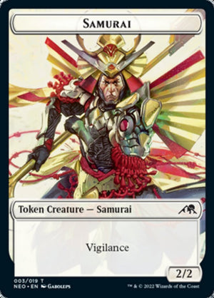 Samurai // Treasure Double-sided Token [Kamigawa: Neon Dynasty Tokens] - PCA Designer Toys