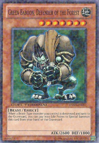 Green Baboon, Defender of the Forest [DT03-EN057] Common - PCA Designer Toys