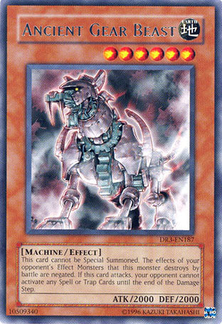 Ancient Gear Beast [DR3-EN187] Rare - PCA Designer Toys