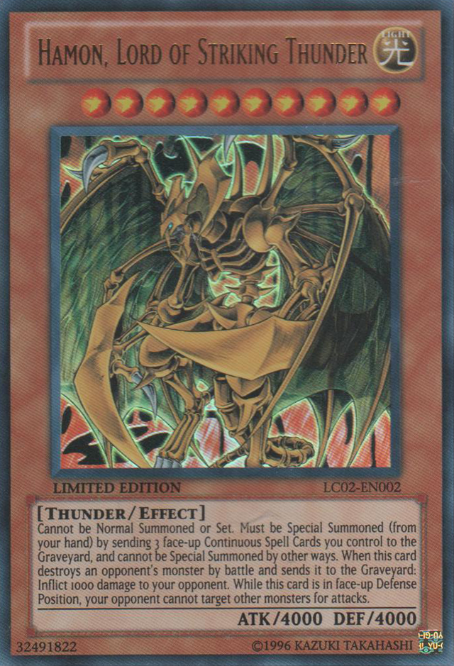 Hamon, Lord of Striking Thunder [LC02-EN002] Ultra Rare - PCA Designer Toys