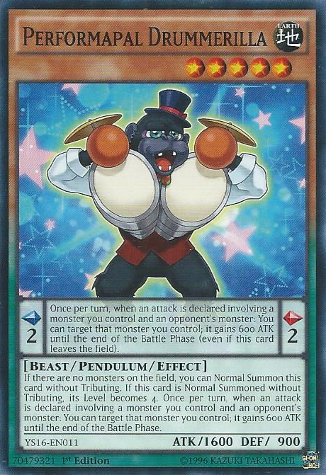Performapal Drummerilla [YS16-EN011] Common - PCA Designer Toys
