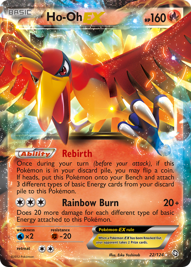 Ho-Oh EX (22/124) [Black & White: Dragons Exalted] - PCA Designer Toys