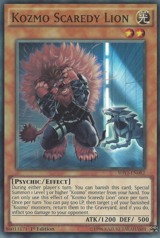 Kozmo Scaredy Lion [SHVI-EN082] Super Rare - PCA Designer Toys