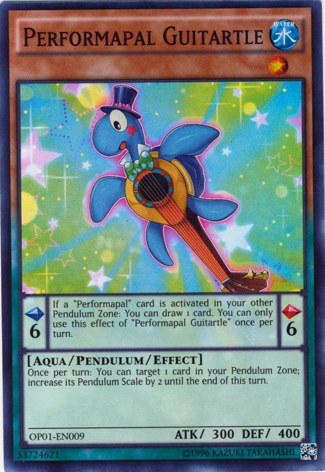 Performapal Guitartle [OP01-EN009] Super Rare - PCA Designer Toys