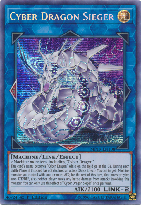 Cyber Dragon Sieger [MP19-EN108] Prismatic Secret Rare - PCA Designer Toys