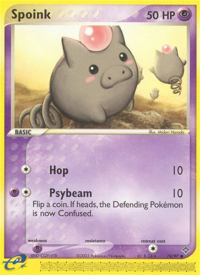 Spoink (74/97) [EX: Dragon] - PCA Designer Toys