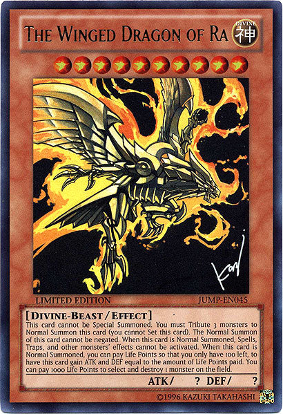 The Winged Dragon of Ra [JUMP-EN045] Ultra Rare - PCA Designer Toys