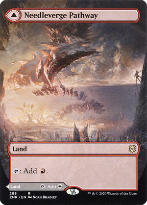 Needleverge Pathway // Pillarverge Pathway (Borderless Alternate Art) [Zendikar Rising] - PCA Designer Toys