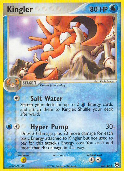 Kingler (26/112) [EX: FireRed & LeafGreen] - PCA Designer Toys