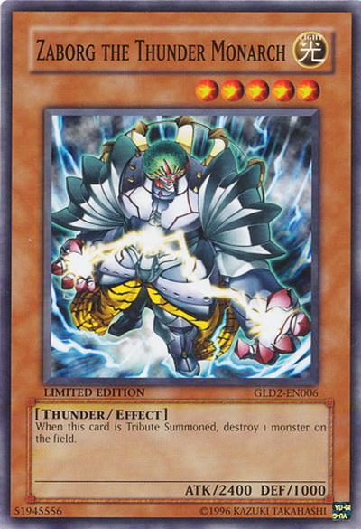 Zaborg the Thunder Monarch [GLD2-EN006] Common - PCA Designer Toys