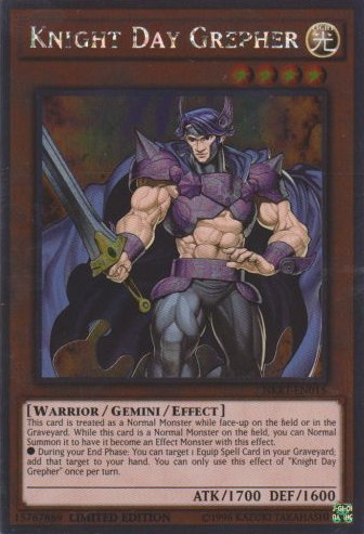 Knight Day Grepher [NKRT-EN015] Platinum Rare - PCA Designer Toys