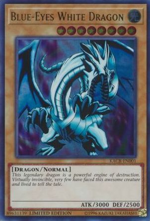 Blue-Eyes White Dragon [KACB-EN001] Ultra Rare - PCA Designer Toys