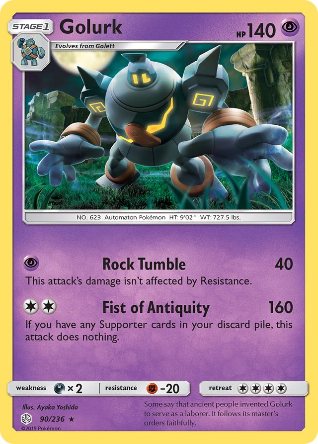 Golurk (90/236) [Sun & Moon: Cosmic Eclipse] - PCA Designer Toys