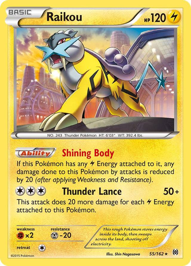 Raikou (55/162) (Cosmos Holo) (Blister Exclusive) [XY: BREAKthrough] - PCA Designer Toys