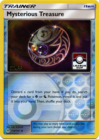 Mysterious Treasure (113/131) (League Promo Staff) [Sun & Moon: Forbidden Light] - PCA Designer Toys