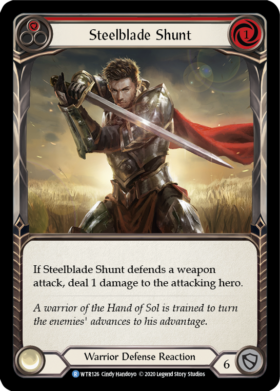 Steelblade Shunt (Red) [U-WTR126] (Welcome to Rathe Unlimited)  Unlimited Rainbow Foil - PCA Designer Toys