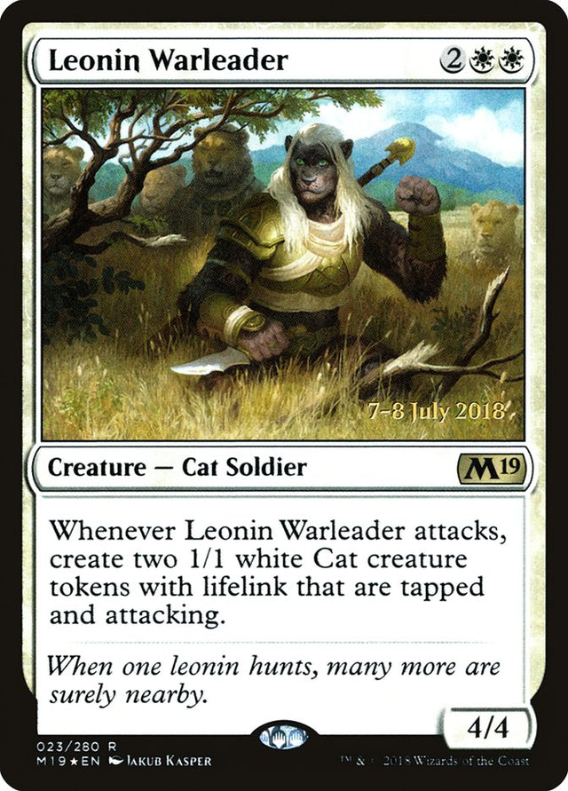 Leonin Warleader [Core Set 2019 Prerelease Promos] - PCA Designer Toys