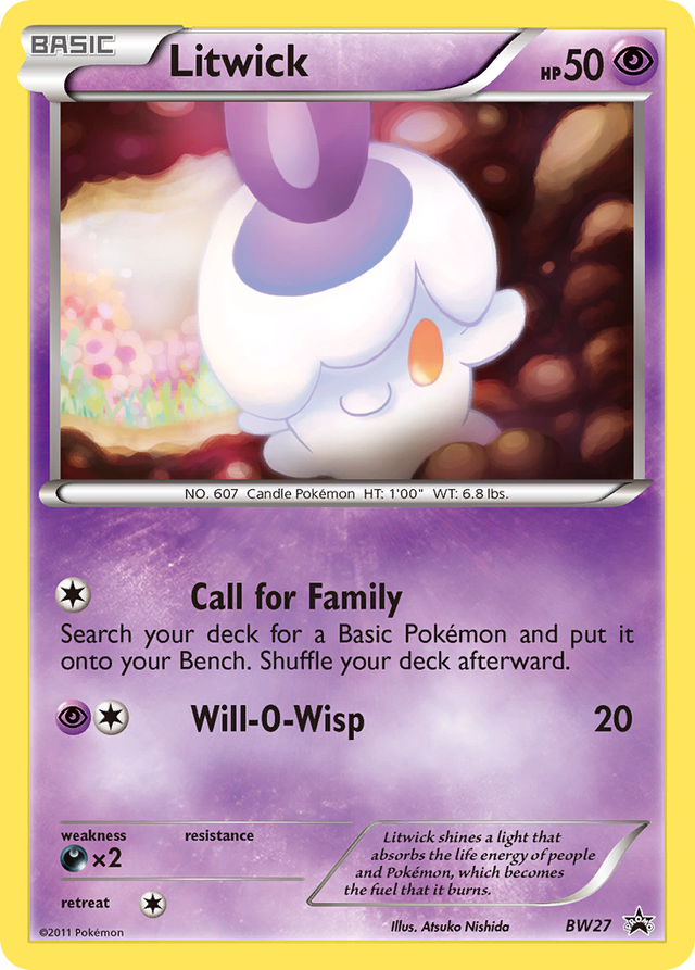 Litwick (BW27) [Black & White: Black Star Promos] - PCA Designer Toys