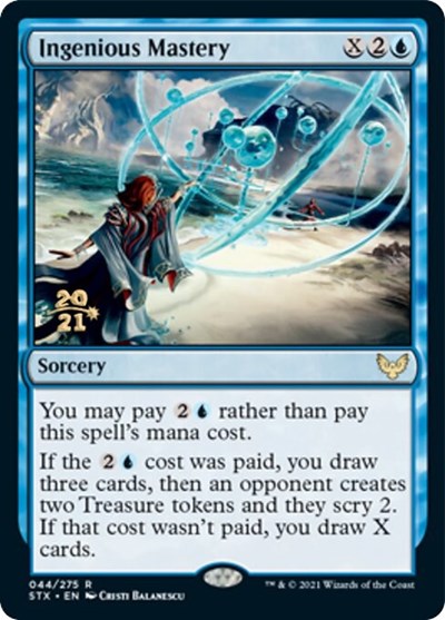 Ingenious Mastery [Strixhaven: School of Mages Prerelease Promos] - PCA Designer Toys
