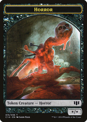 Horror // Zombie (016/036) Double-sided Token [Commander 2014 Tokens] - PCA Designer Toys