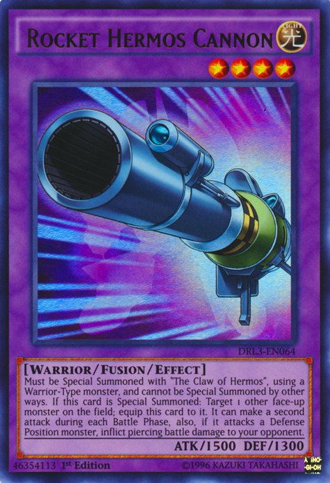 Rocket Hermos Cannon [DRL3-EN064] Ultra Rare - PCA Designer Toys