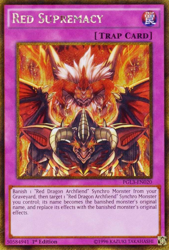 Red Supremacy [PGL3-EN020] Gold Secret Rare - PCA Designer Toys