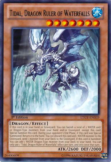 Tidal, Dragon Ruler of Waterfalls [LTGY-EN039] Rare - PCA Designer Toys