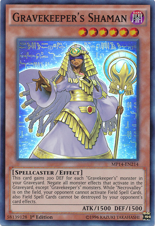 Gravekeeper's Shaman [MP14-EN214] Super Rare - PCA Designer Toys