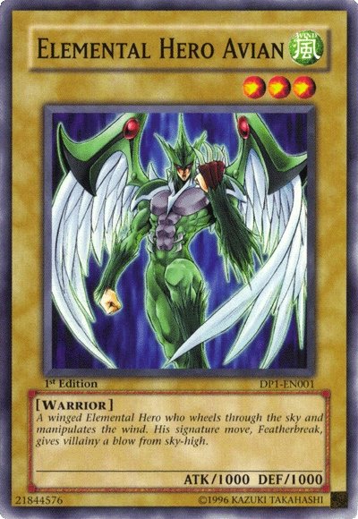 Elemental Hero Avian [DP1-EN001] Common - PCA Designer Toys