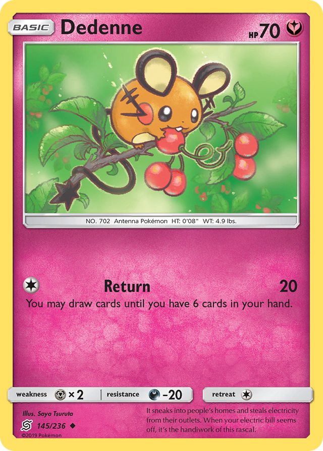 Dedenne (145/236) [Sun & Moon: Unified Minds] - PCA Designer Toys