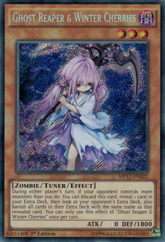 Ghost Reaper & Winter Cherries [MP17-EN022] Secret Rare - PCA Designer Toys