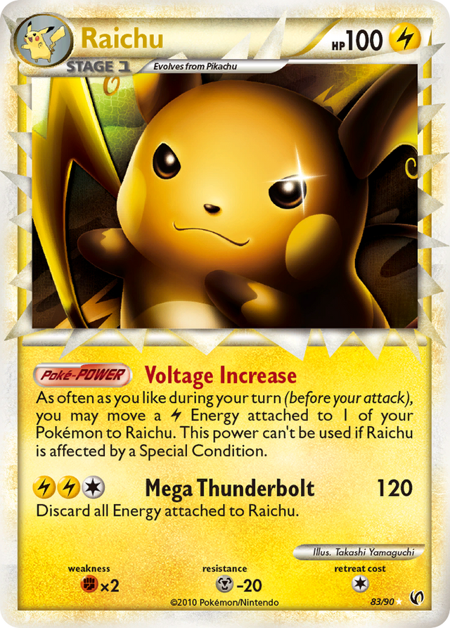 Raichu (83/90) [HeartGold & SoulSilver: Undaunted] - PCA Designer Toys