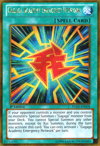 Gagaga Academy Emergency Network [PGLD-EN028] Gold Secret Rare - PCA Designer Toys
