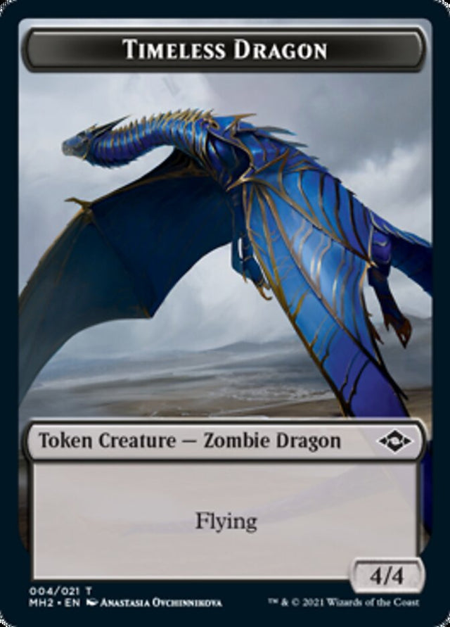 Food Token (18) // Timeless Dragon Token [Modern Horizons 2 Tokens] - PCA Designer Toys