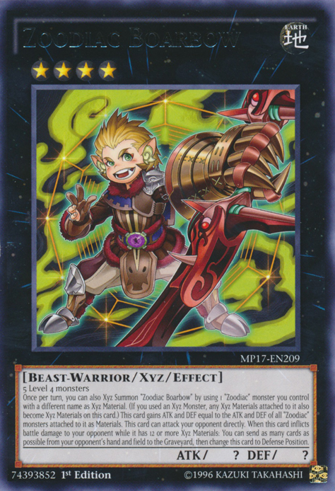 Zoodiac Boarbow [MP17-EN209] Rare - PCA Designer Toys