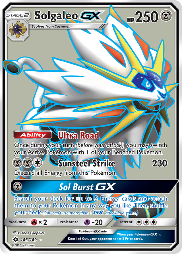 Solgaleo GX (143/149) [Sun & Moon: Base Set] - PCA Designer Toys