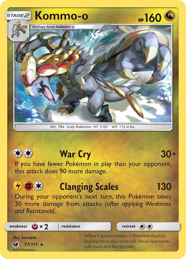Kommo-o (77/111) [Sun & Moon: Crimson Invasion] - PCA Designer Toys