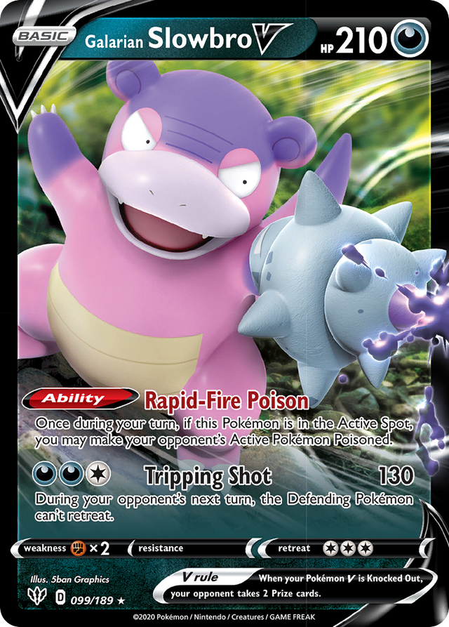 Galarian Slowbro V (099/189) [Sword & Shield: Darkness Ablaze] - PCA Designer Toys